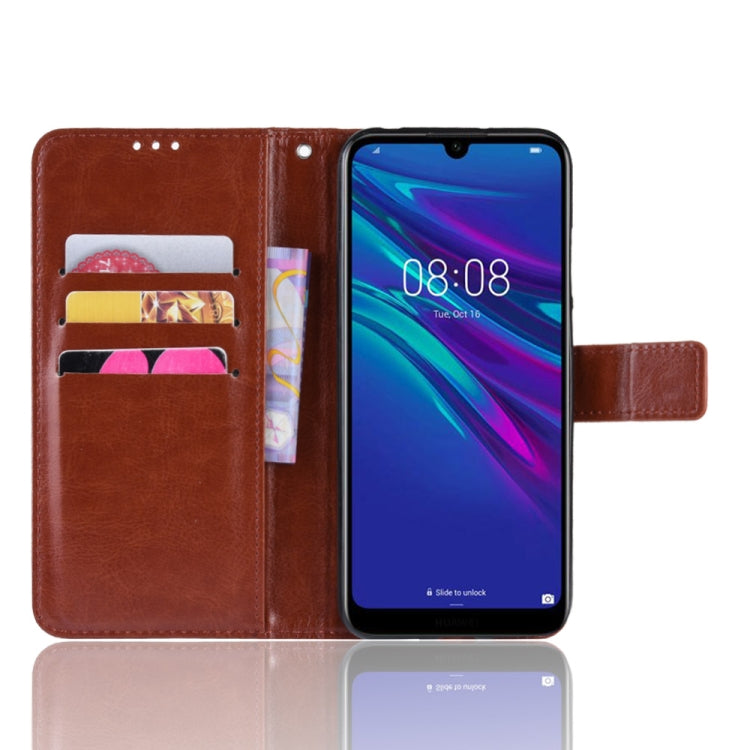 Retro Crazy Horse Texture Horizontal Flip Leather Case for Huawei Y6 (2019), with Holder & Card Slots & Photo Frame