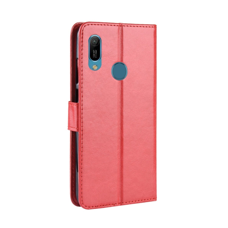 Retro Crazy Horse Texture Horizontal Flip Leather Case for Huawei Y6 (2019), with Holder & Card Slots & Photo Frame