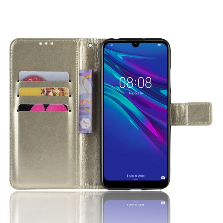 Retro Crazy Horse Texture Horizontal Flip Leather Case for Huawei Y6 (2019), with Holder & Card Slots & Photo Frame