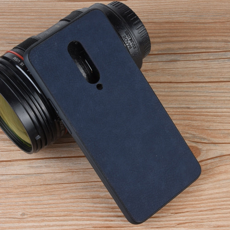 Shockproof Sheep Skin PC + PU + TPU Case for OnePlus 7 Pro(Blue)