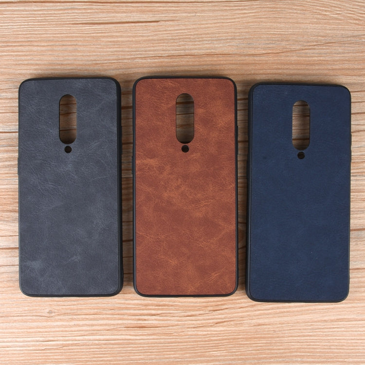 Shockproof Sheep Skin PC + PU + TPU Case for OnePlus 7 Pro(Blue)
