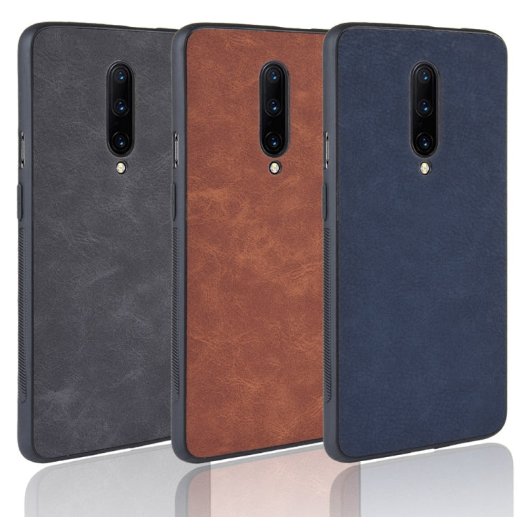 Shockproof Sheep Skin PC + PU + TPU Case for OnePlus 7 Pro(Blue)