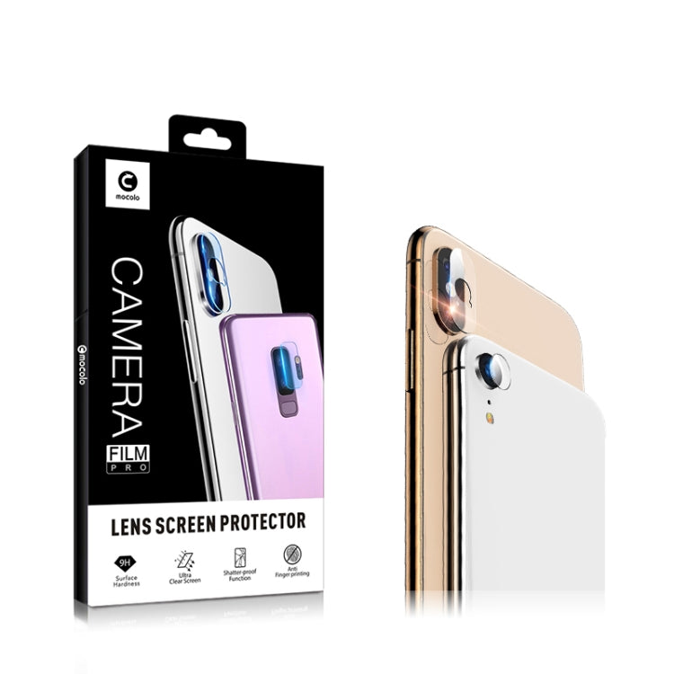 For iPhone XR 2pcs mocolo 0.15mm 9H 2.5D Round Edge Rear Camera Lens Tempered Glass Film