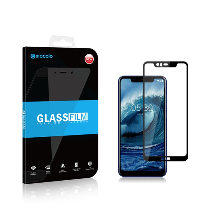 mocolo 0.33mm 9H 2.5D Silk Print Tempered Glass Film for Nokia X5