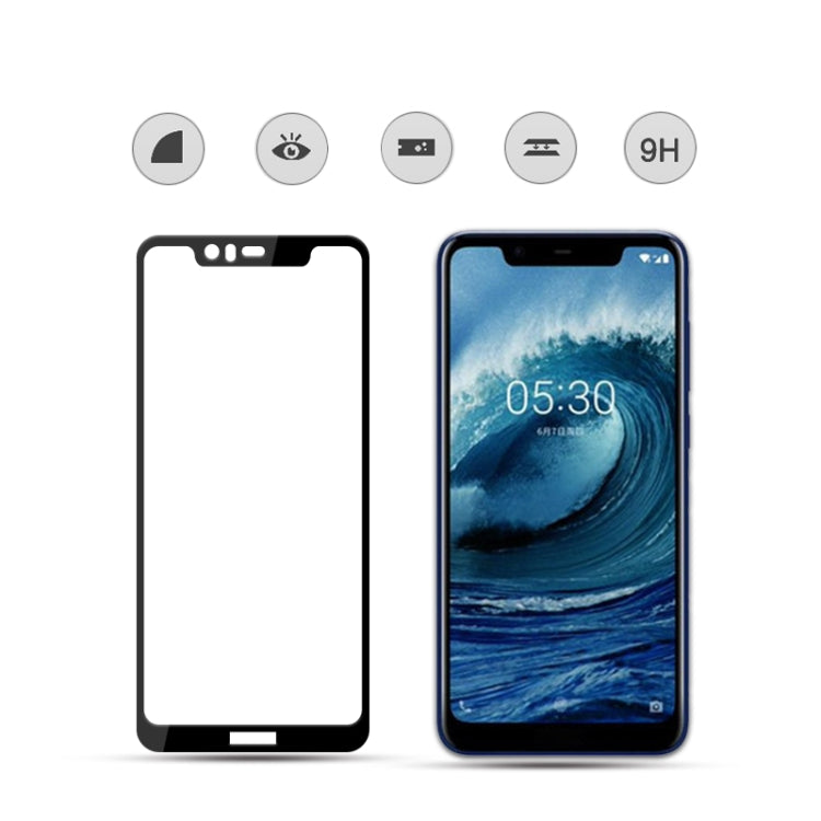 mocolo 0.33mm 9H 2.5D Silk Print Tempered Glass Film for Nokia X5