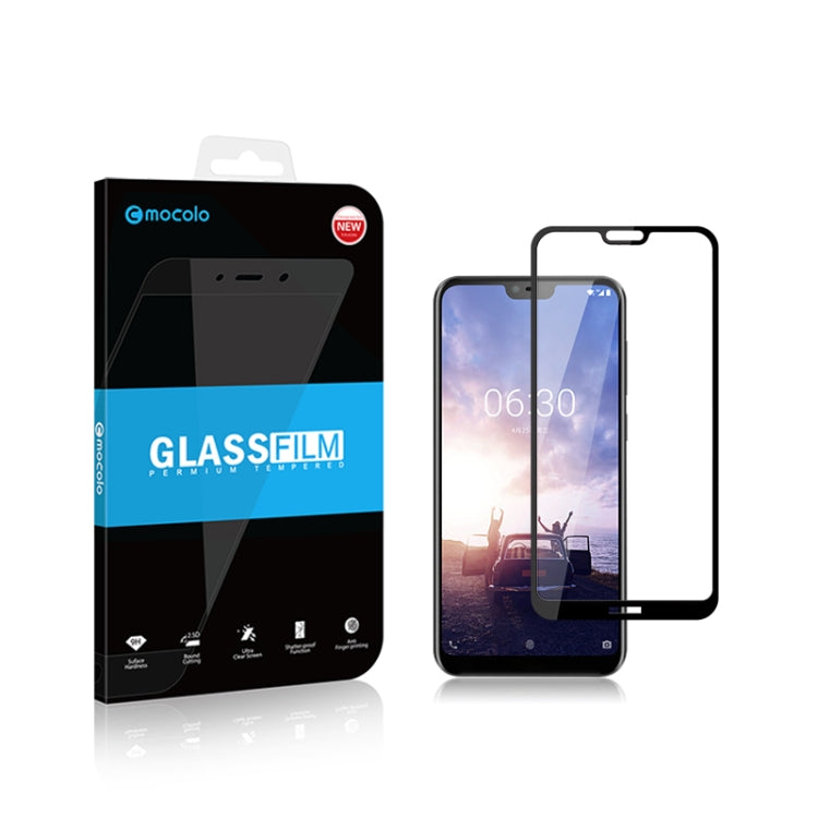 mocolo 0.33mm 9H 2.5D Silk Print Tempered Glass Film for Nokia X6