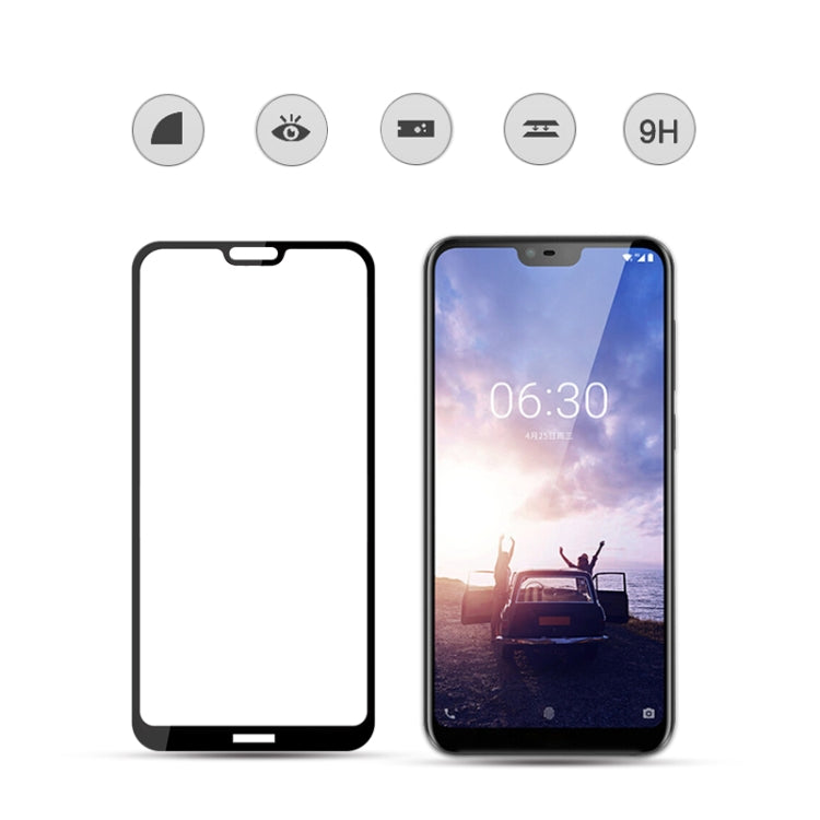 mocolo 0.33mm 9H 2.5D Silk Print Tempered Glass Film for Nokia X6