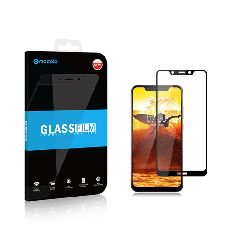 mocolo 0.33mm 9H 2.5D Silk Print Tempered Glass Film for Nokia X7