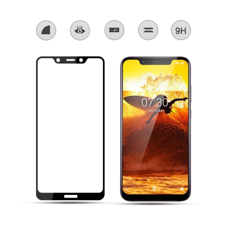 mocolo 0.33mm 9H 2.5D Silk Print Tempered Glass Film for Nokia X7