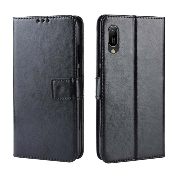 Retro Crazy Horse Texture Horizontal Flip Leather Case for Huawei Y6 Pro (2019), with Holder & Card Slots & Photo Frame