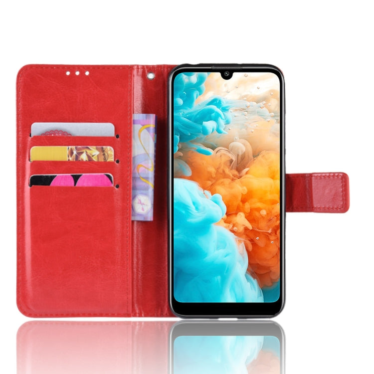 Retro Crazy Horse Texture Horizontal Flip Leather Case for Huawei Y6 Pro (2019), with Holder & Card Slots & Photo Frame
