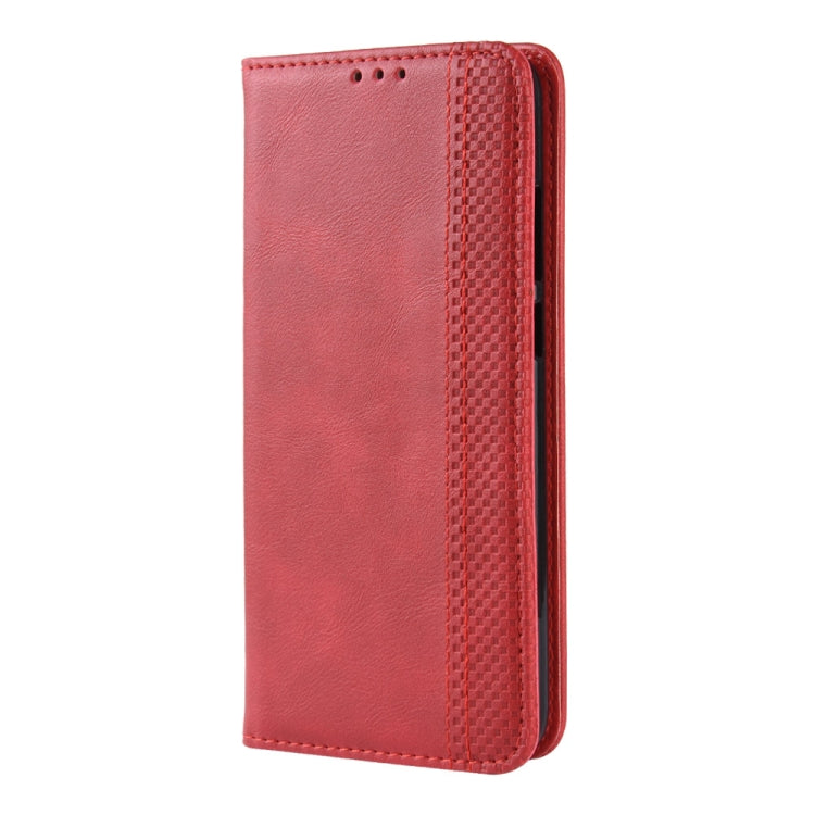 Magnetic Buckle Retro Crazy Horse Texture Horizontal Flip Leather Case for Huawei Y6 (2019), with Holder & Card Slots & Photo Frame