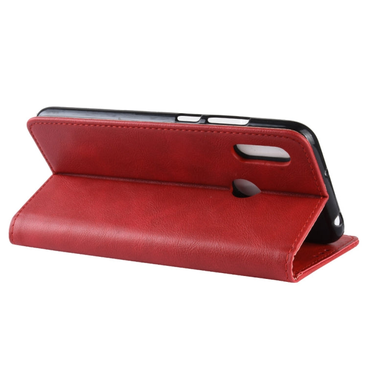 Magnetic Buckle Retro Crazy Horse Texture Horizontal Flip Leather Case for Huawei Y6 (2019), with Holder & Card Slots & Photo Frame