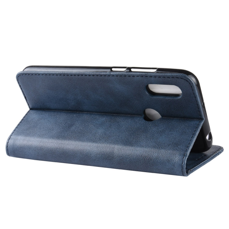 Magnetic Buckle Retro Crazy Horse Texture Horizontal Flip Leather Case for Huawei Y6 (2019), with Holder & Card Slots & Photo Frame