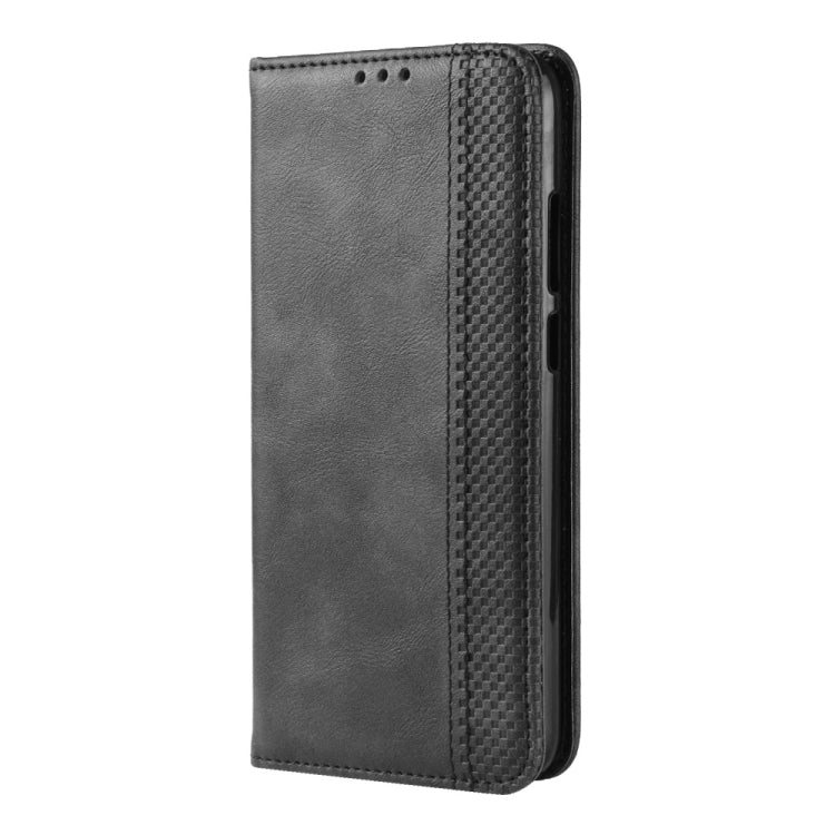 Magnetic Buckle Retro Crazy Horse Texture Horizontal Flip Leather Case for Huawei Y6 Pro (2019)  , with Holder & Card Slots & Photo Frame