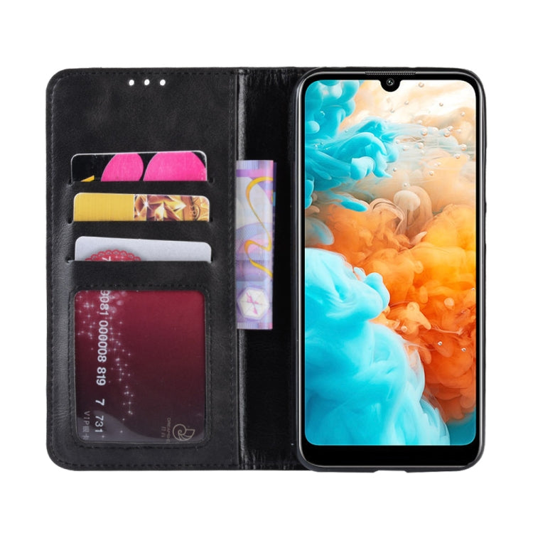 Magnetic Buckle Retro Crazy Horse Texture Horizontal Flip Leather Case for Huawei Y6 Pro (2019)  , with Holder & Card Slots & Photo Frame