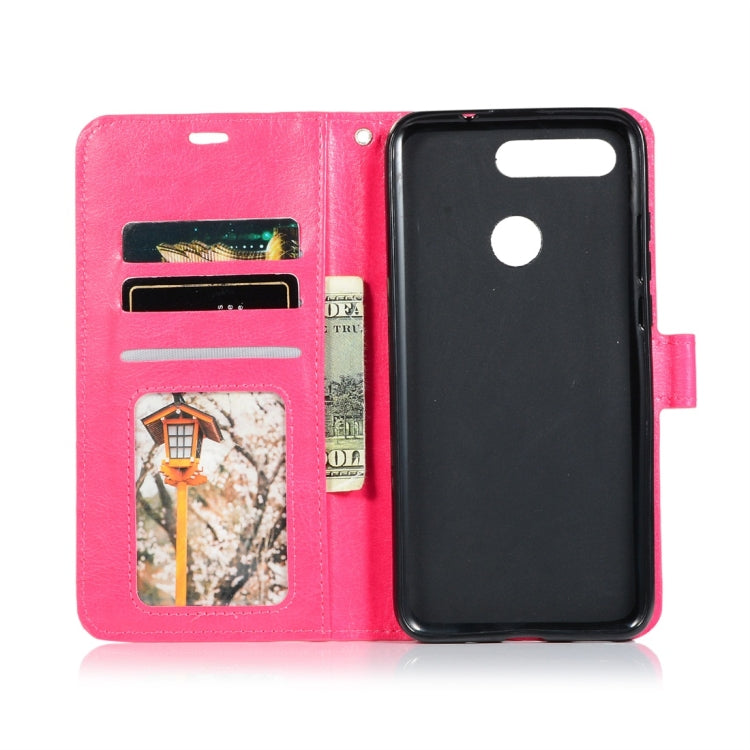 Crazy Horse Texture Horizontal Flip Leather Case with Holder & Card Slots & Wallet & Photo Frame for Huawei Honor V20