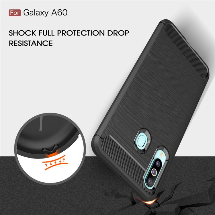 Brushed Texture Carbon Fiber TPU Case for Galaxy A60