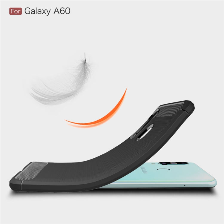 Brushed Texture Carbon Fiber TPU Case for Galaxy A60