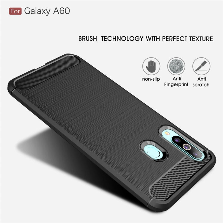Brushed Texture Carbon Fiber TPU Case for Galaxy A60