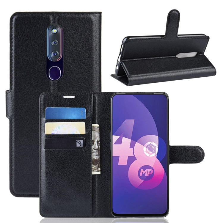 Litchi Texture Horizontal Flip Leather Case for OPPO F11 Pro, with Magnetic Buckle & Holder & Card Slots & Wallet