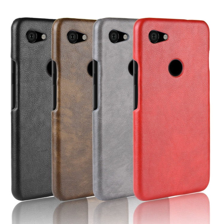 Shockproof Litchi Texture PC + PU Case for Google Pixel 3a