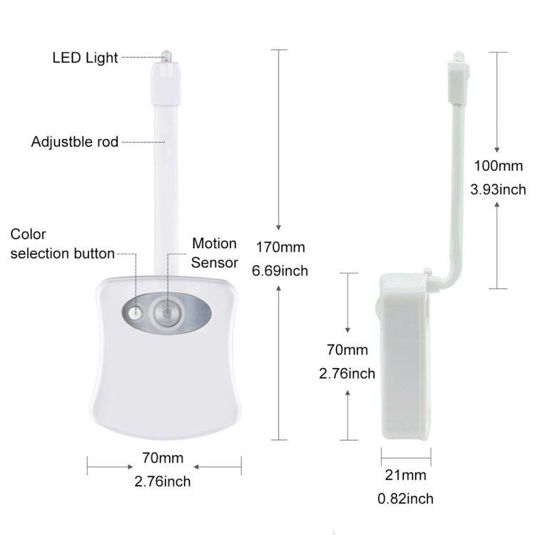 Motion Activated Toilet Nightlight, LED Toilet Light Bathroom Washroom