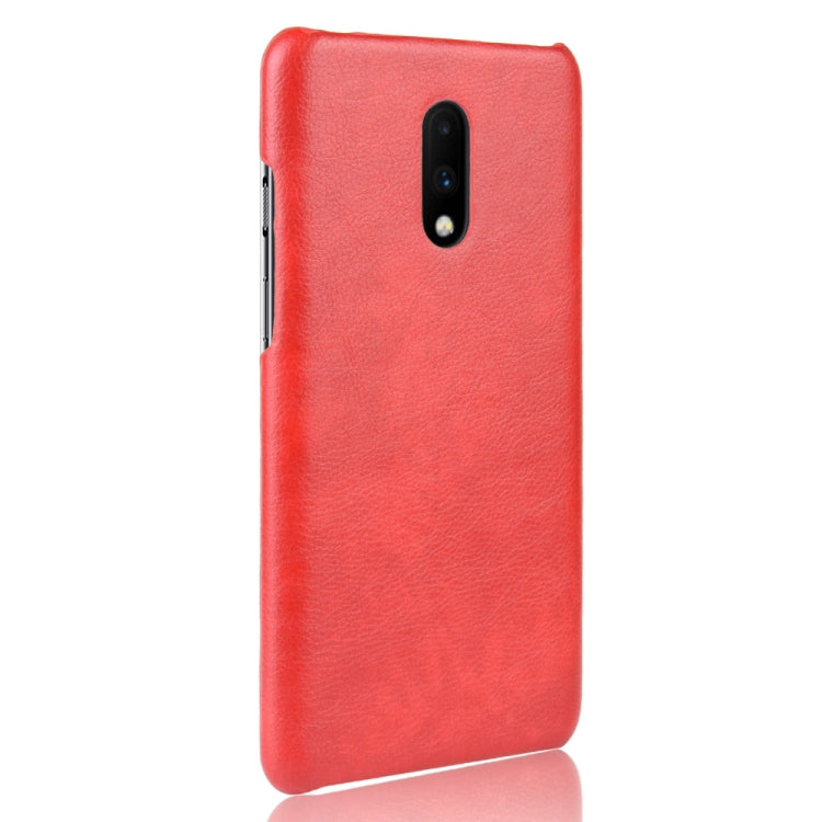 Litchi Texture PC + PU Shockproof Case for OnePlus 7