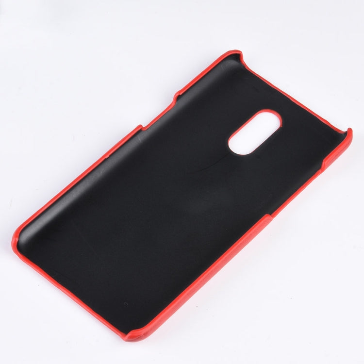 Litchi Texture PC + PU Shockproof Case for OnePlus 7