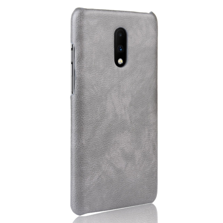 Litchi Texture PC + PU Shockproof Case for OnePlus 7