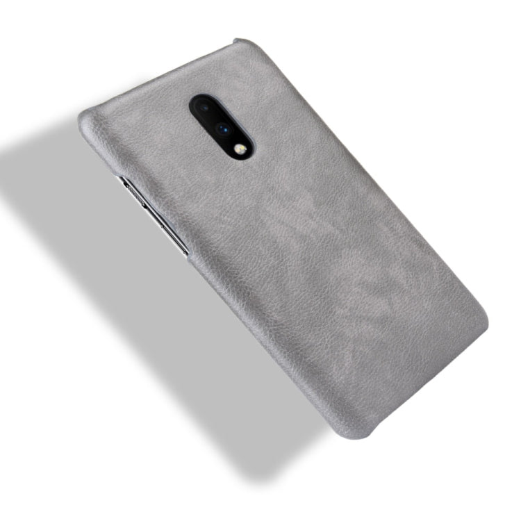 Litchi Texture PC + PU Shockproof Case for OnePlus 7