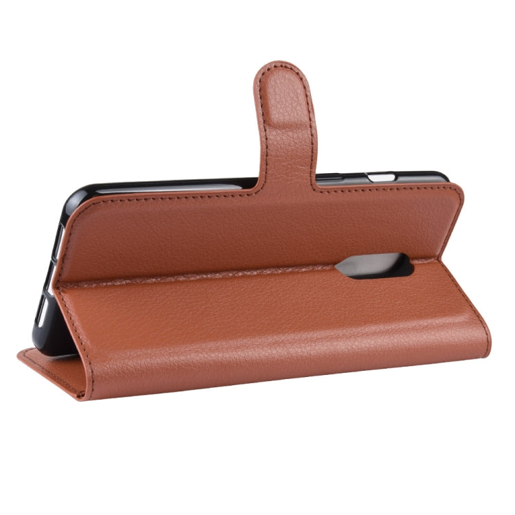 Litchi Texture Horizontal Flip Leather Case for OnePlus 7, with Holder & Card Slots & Wallet