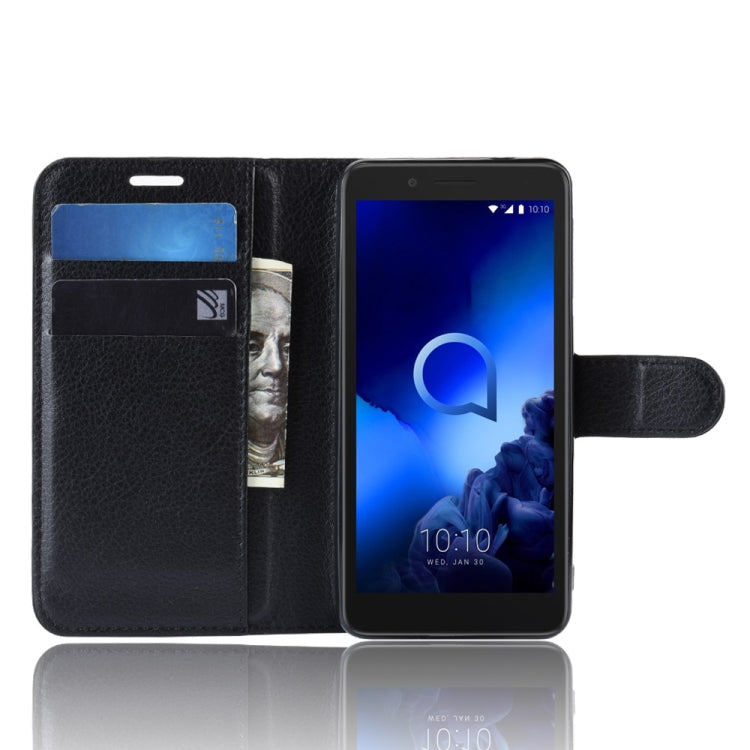 Litchi Texture Horizontal Flip Leather Case for Alcatel 1C 2019, with Holder & Card Slots & Wallet