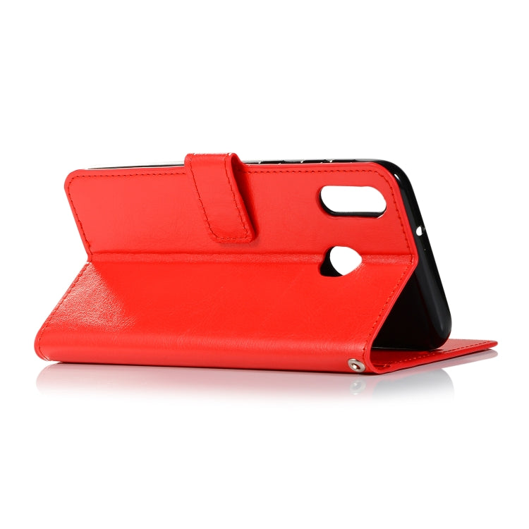 Crazy Horse Texture Horizontal Flip Leather Case with Holder & Card Slots & Wallet & Photo Frame for Galaxy  M20