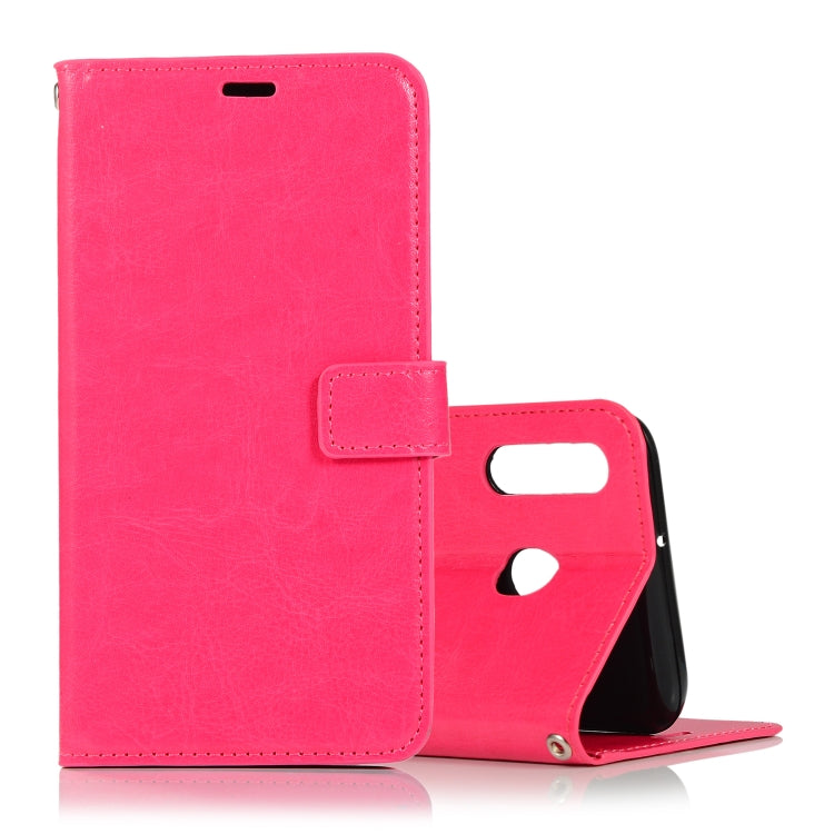Crazy Horse Texture Horizontal Flip Leather Case with Holder & Card Slots & Wallet & Photo Frame for Galaxy  M20