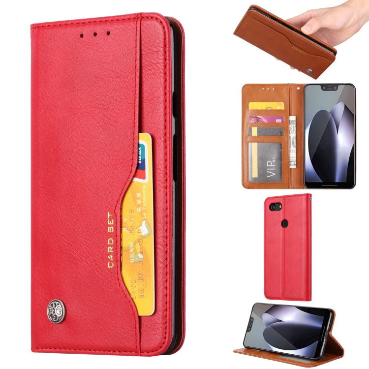 Knead Skin Texture Horizontal Flip Leather Case for Google Pixel 3a XL, with Photo Frame & Holder & Card Slots & Wallet