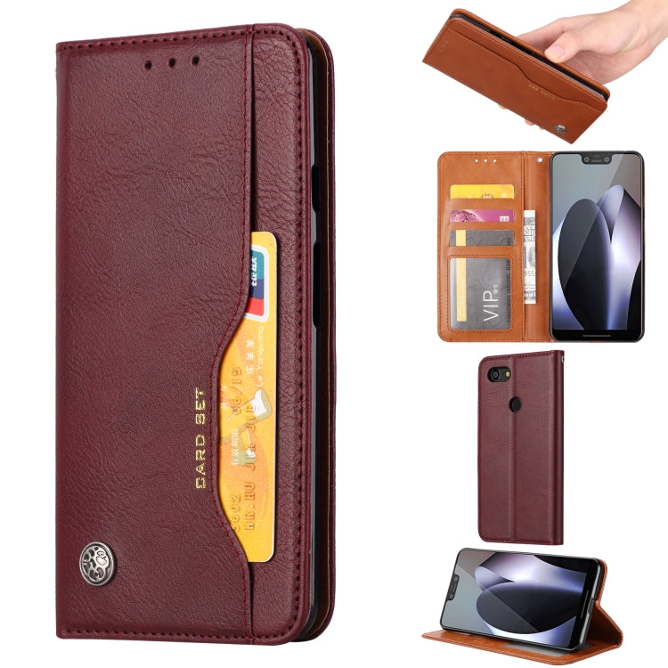 Knead Skin Texture Horizontal Flip Leather Case for Google Pixel 3a XL, with Photo Frame & Holder & Card Slots & Wallet