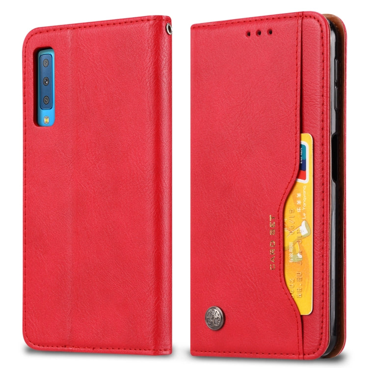 Knead Skin Texture Horizontal Flip Leather Case for Samsung Galaxy A70, with Photo Frame & Holder & Card Slots & Wallet