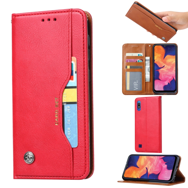 Knead Skin Texture Horizontal Flip Leather Case for Samsung Galaxy A10, with Photo Frame & Holder & Card Slots & Wallet