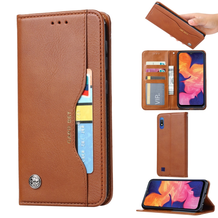 Knead Skin Texture Horizontal Flip Leather Case for Samsung Galaxy A10, with Photo Frame & Holder & Card Slots & Wallet