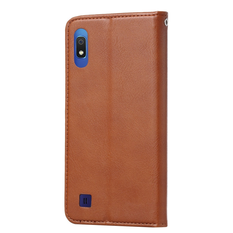 Knead Skin Texture Horizontal Flip Leather Case for Samsung Galaxy A10, with Photo Frame & Holder & Card Slots & Wallet