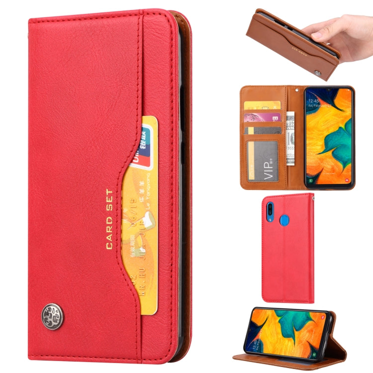 Knead Skin Texture Horizontal Flip Leather Case for Samsung Galaxy A30, with Photo Frame & Holder & Card Slots & Wallet