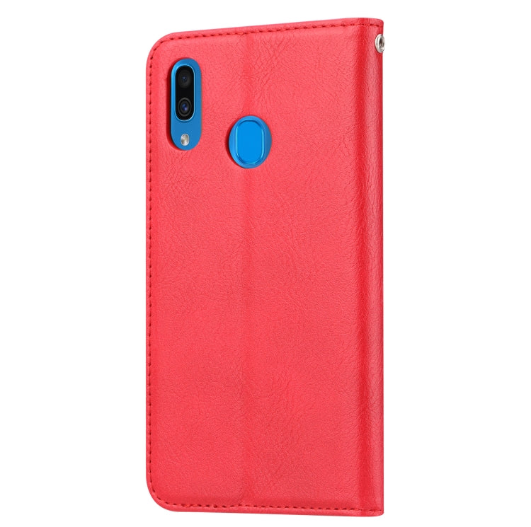 Knead Skin Texture Horizontal Flip Leather Case for Samsung Galaxy A30, with Photo Frame & Holder & Card Slots & Wallet