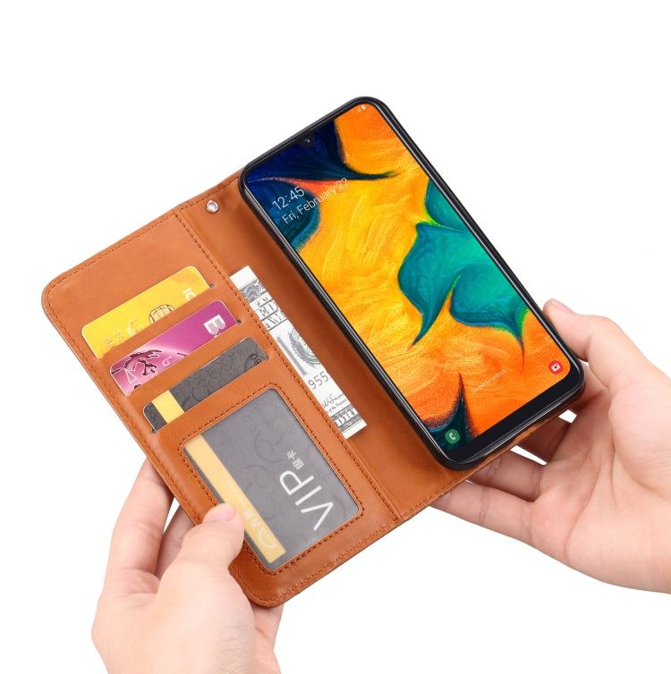 Knead Skin Texture Horizontal Flip Leather Case for Samsung Galaxy A30, with Photo Frame & Holder & Card Slots & Wallet