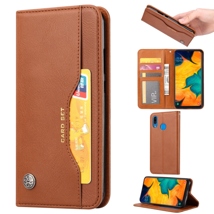 Knead Skin Texture Horizontal Flip Leather Case for Samsung Galaxy A30, with Photo Frame & Holder & Card Slots & Wallet