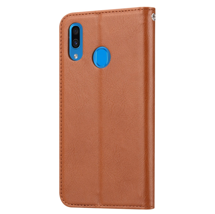 Knead Skin Texture Horizontal Flip Leather Case for Samsung Galaxy A30, with Photo Frame & Holder & Card Slots & Wallet