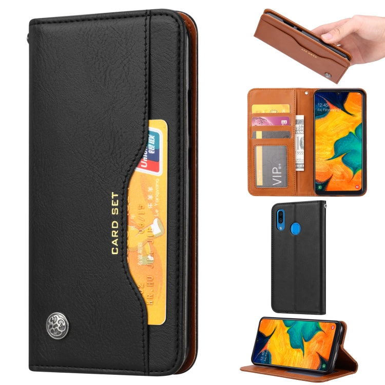 Knead Skin Texture Horizontal Flip Leather Case for Samsung Galaxy A40, with Photo Frame & Holder & Card Slots & Wallet