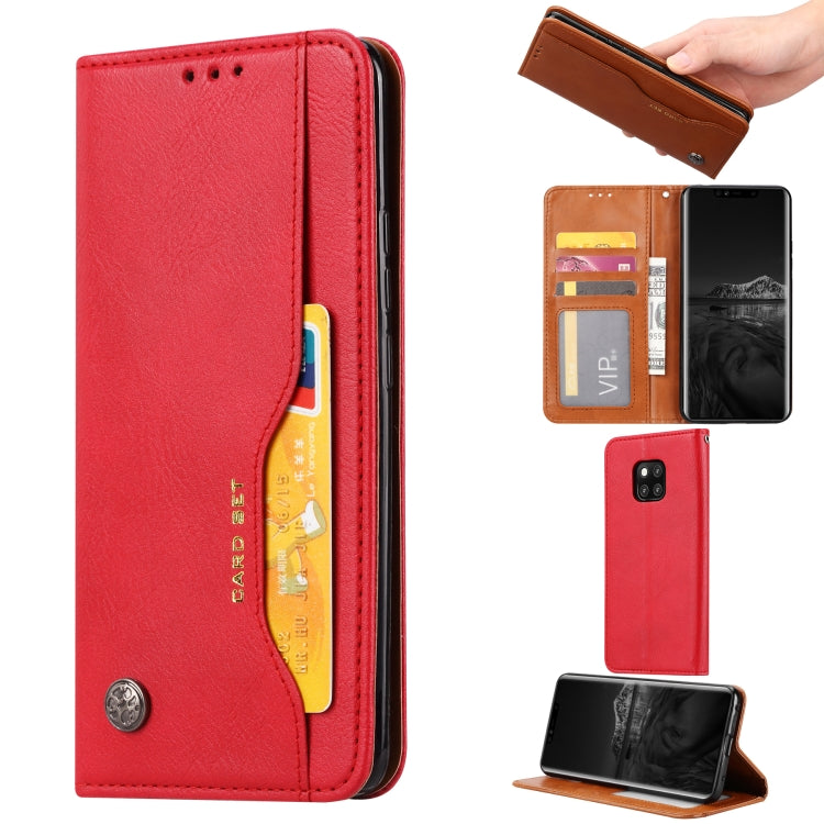 Knead Skin Texture Horizontal Flip Leather Case for Huawei Mate 20 Pro, with Photo Frame & Holder & Card Slots & Wallet