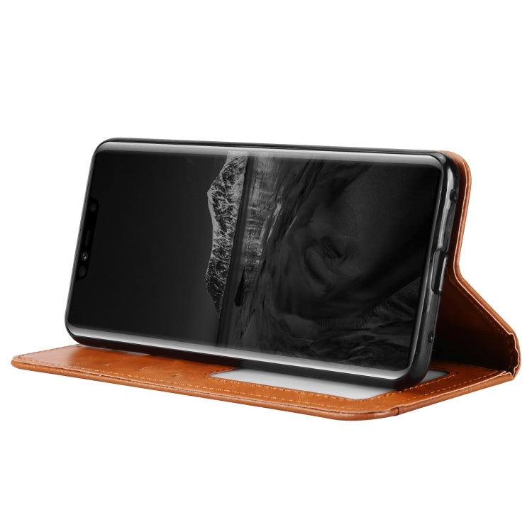 Knead Skin Texture Horizontal Flip Leather Case for Huawei Mate 20 Pro, with Photo Frame & Holder & Card Slots & Wallet