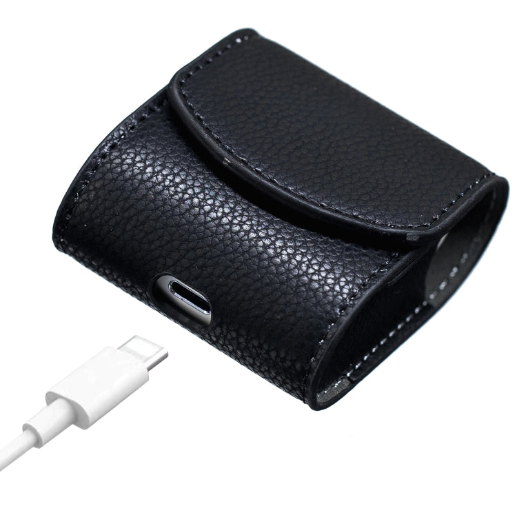 Lychee Wireless Bluetooth Headset Charging Box Leather Case for Apple Airpods